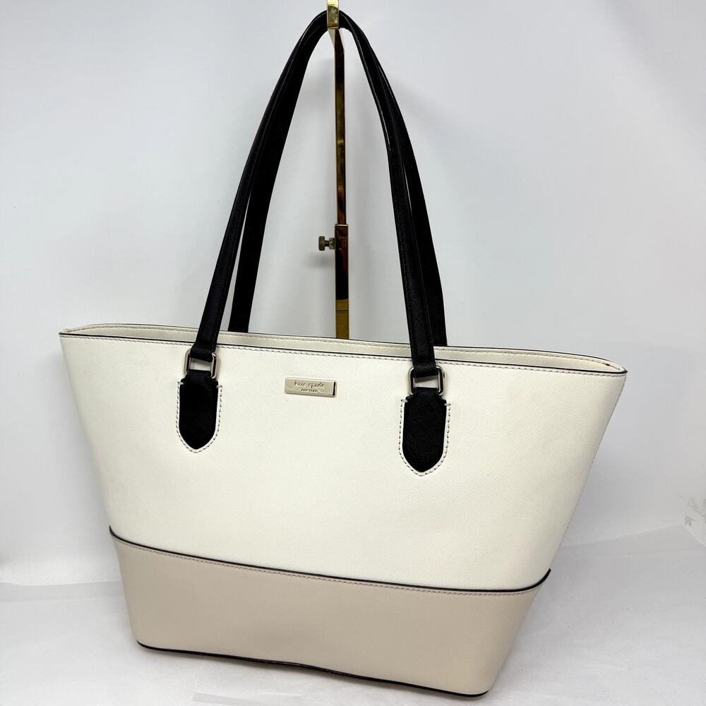 Kate Spade New York Colorblock Leather Tote Bag NWOT Work Purse